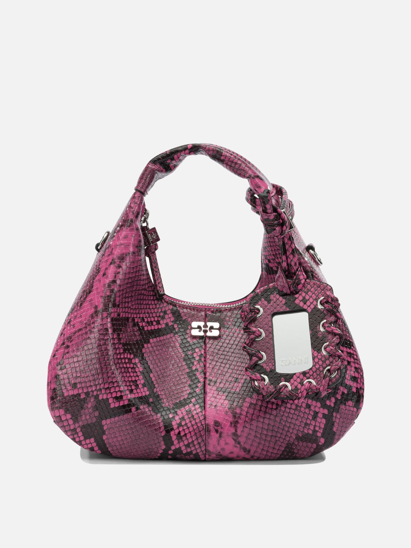 Small bags 57% recycled polyester 42% polyurethane  Fuchsia - Ganni Women | PDP | VIETTI Online Store | thumbnail