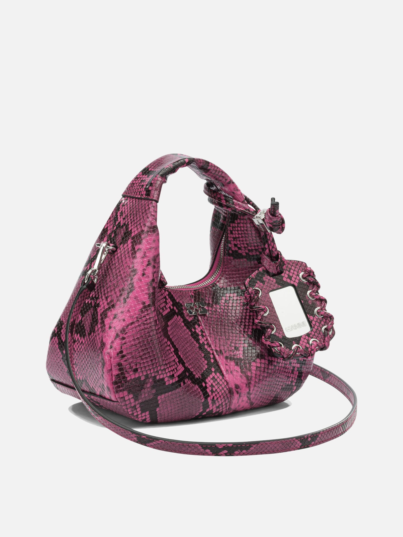 Small bags 57% recycled polyester 42% polyurethane  Fuchsia - Ganni Women | PDP | VIETTI Online Store | thumbnail_2