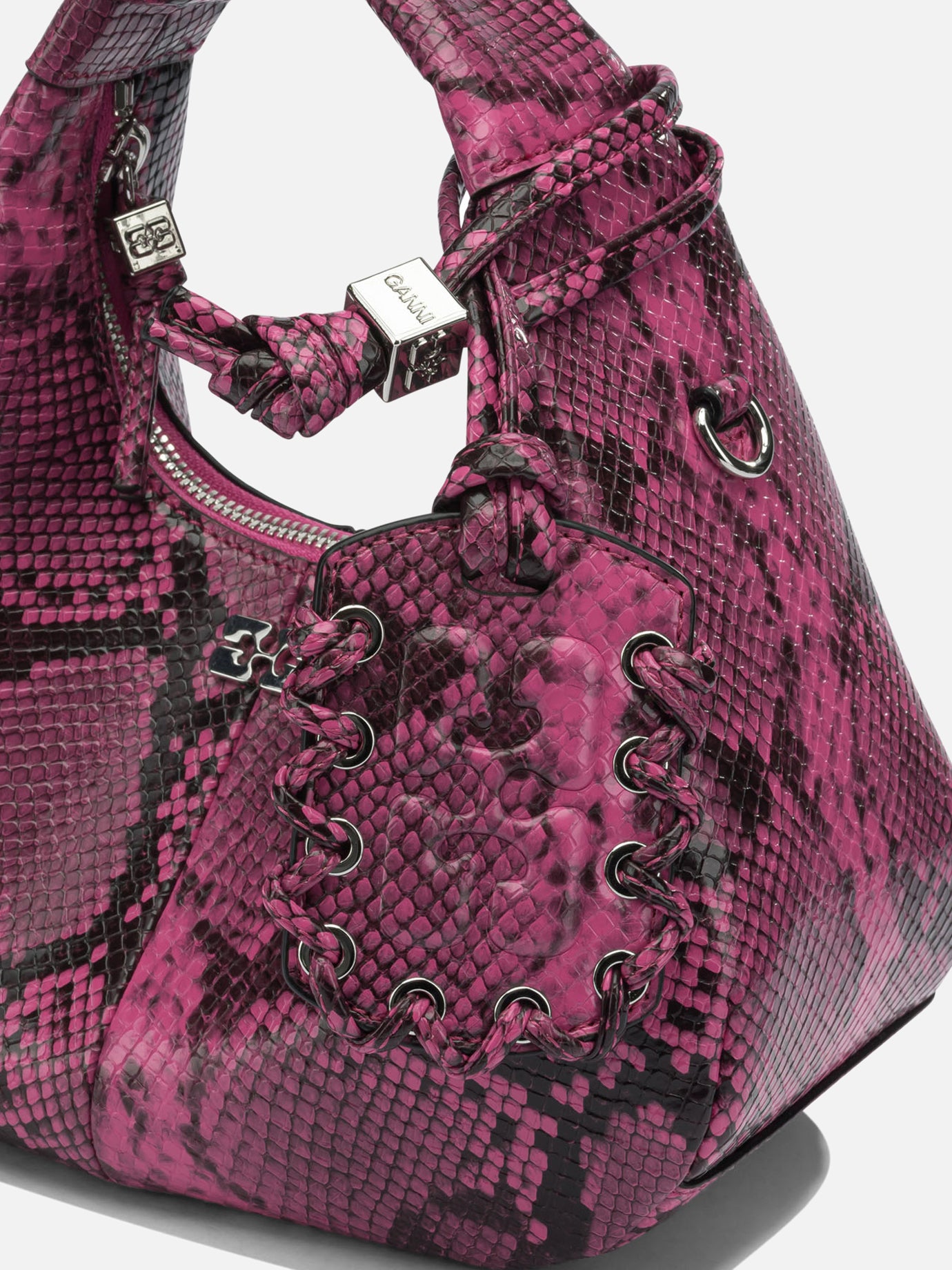 Small bags 57% recycled polyester 42% polyurethane  Fuchsia - Ganni Women | PDP | VIETTI Online Store | thumbnail_4