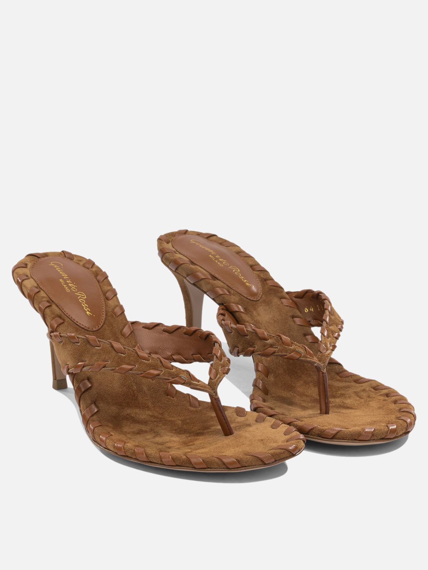 Heeled sandals 90% suede 10% lamb leather - 100% calf leather  Brown - Gianvito Rossi Women | PDP | VIETTI Online Store | Zoom-Modal_2
