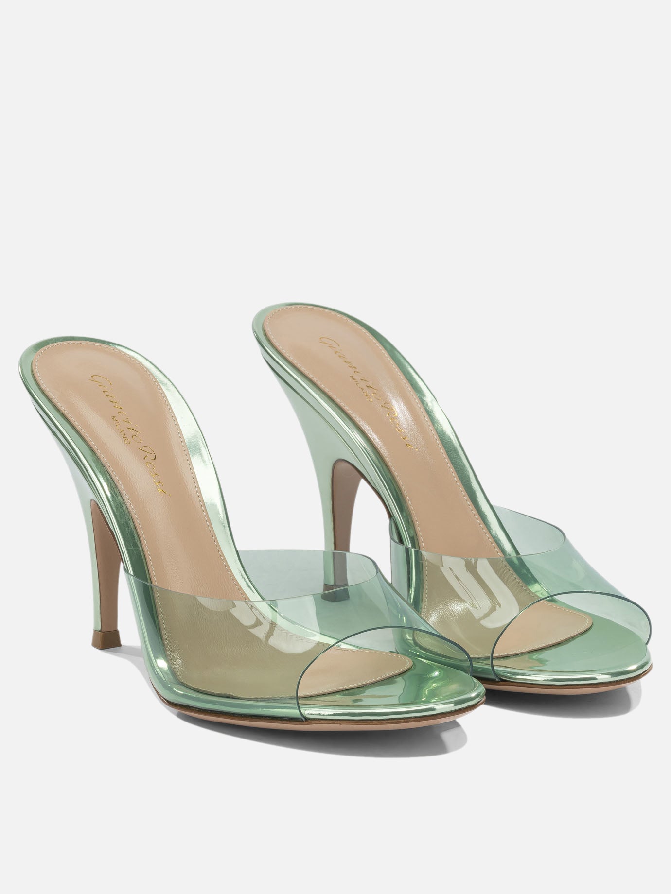 Mules 100% thermoplastic polyurethane - 100% calf leather  Green - Gianvito Rossi Women | PDP | VIETTI Online Store | Zoom-Modal_2
