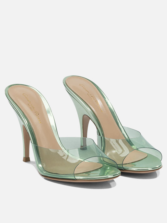 Mules 100% thermoplastic polyurethane - 100% calf leather  Green - Gianvito Rossi Women | PLP | VIETTI Online Store | 2

