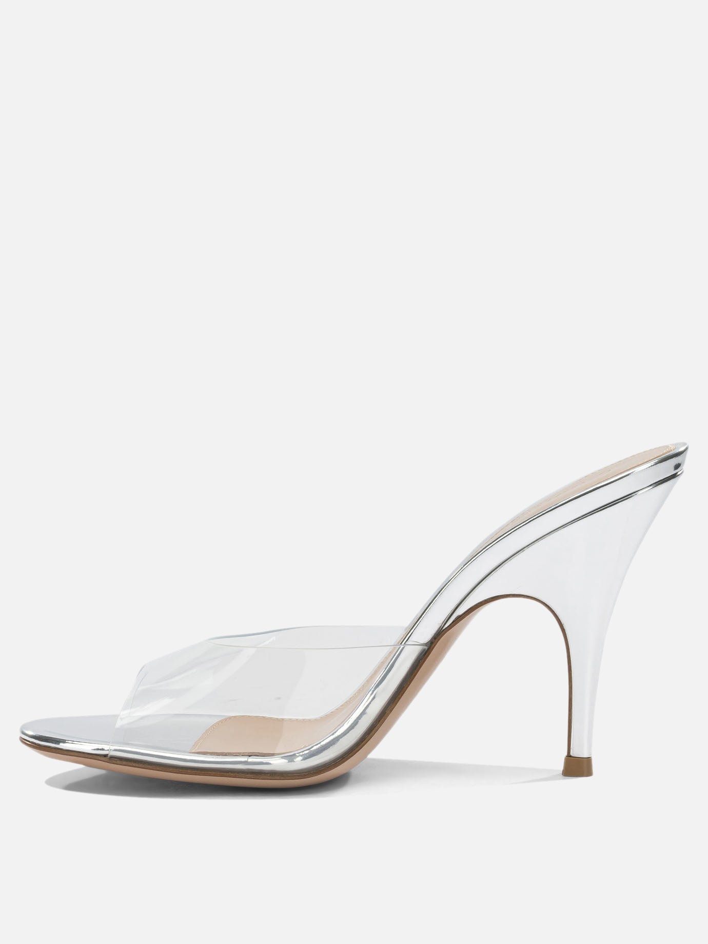 Mules 100% thermoplastic polyurethane - 100% calf leather  Silver - Gianvito Rossi Women | PDP | VIETTI Online Store | Zoom-Modal_3

