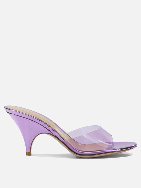 Mules 100% thermoplastic polyurethane - 100% calf leather  Purple - Gianvito Rossi Women | PDP | VIETTI Online Store 
