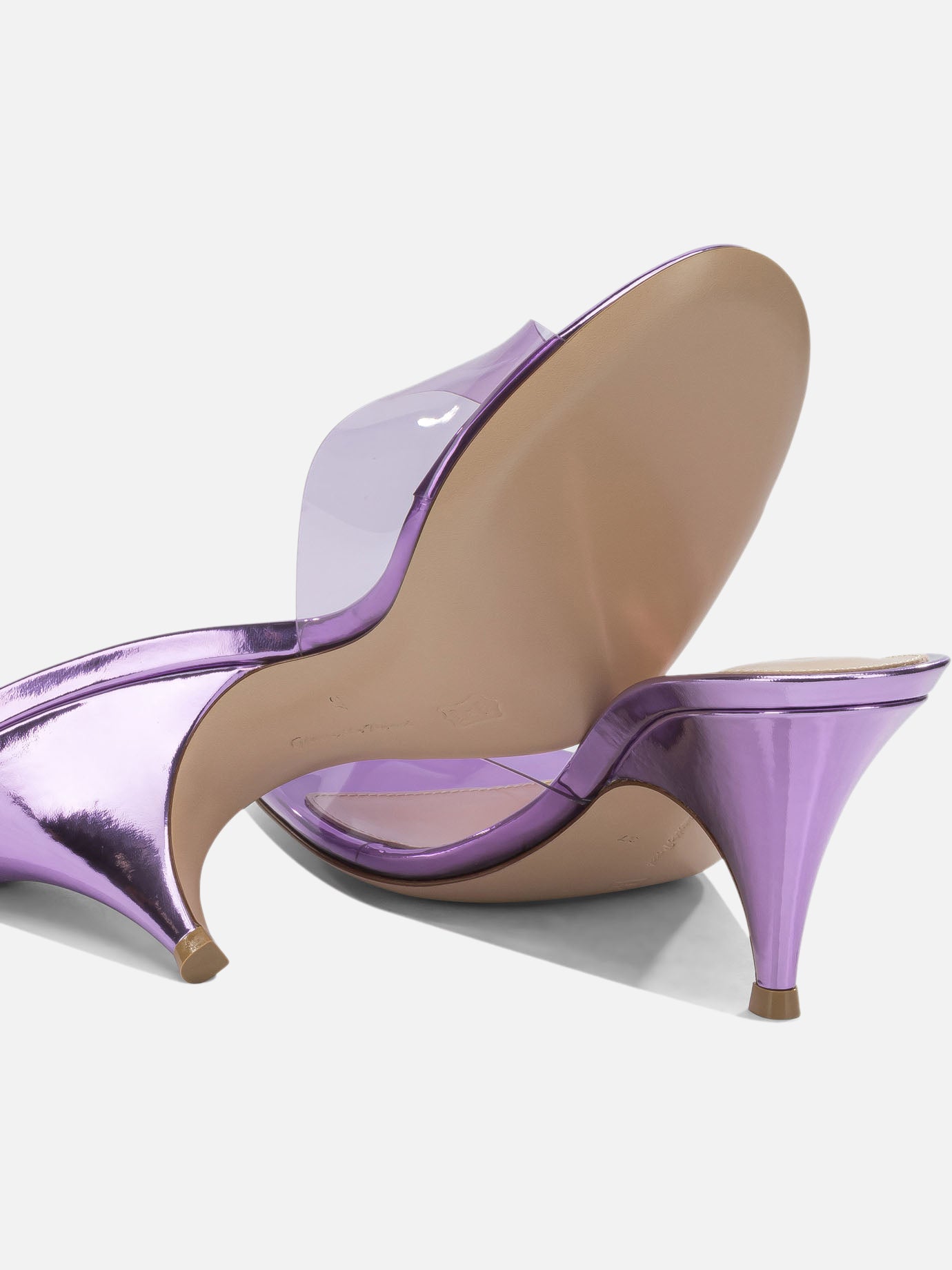 Mules 100% thermoplastic polyurethane - 100% calf leather  Purple - Gianvito Rossi Women | PDP | VIETTI Online Store | thumbnail_5
