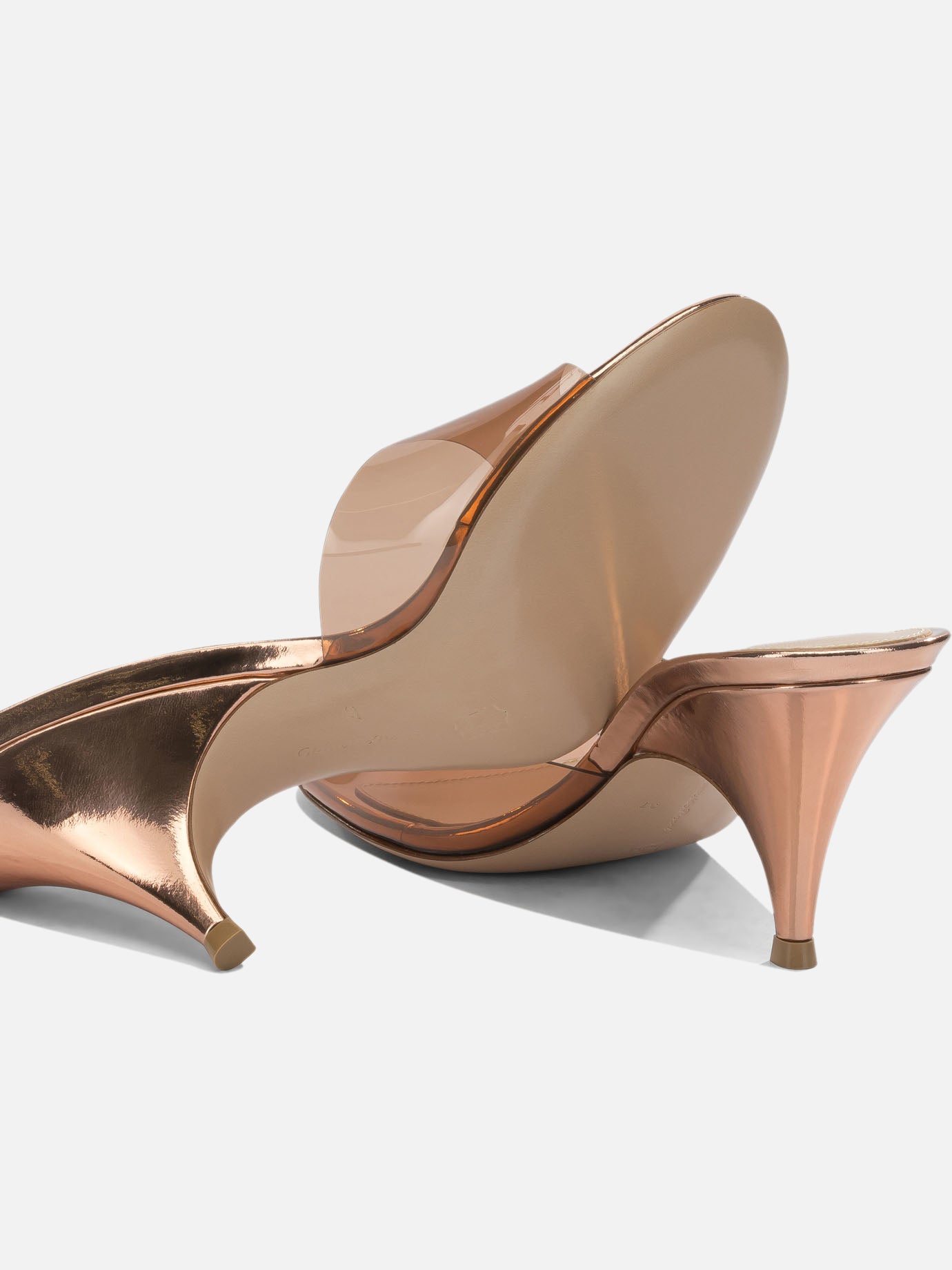 Mules 100% thermoplastic polyurethane - 100% calf leather  Bronze - Gianvito Rossi Women | PDP | VIETTI Online Store | thumbnail_5