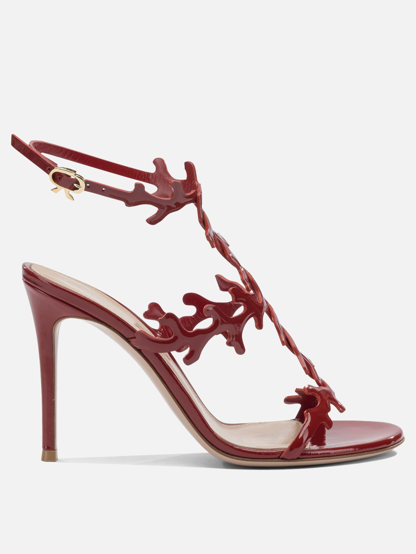 Sandali con tacco 100% leather - 100% leather  Rosso - Gianvito Rossi Donna | PDP | VIETTI Online Store | thumbnail