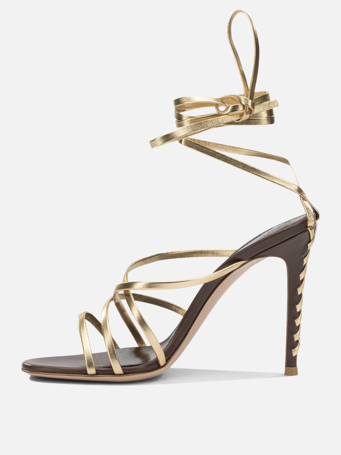 Heeled sandals 100% lamb leather - 100% calf leather  Gold - Gianvito Rossi Women | PDP | VIETTI Online Store | Zoom-Modal_3
