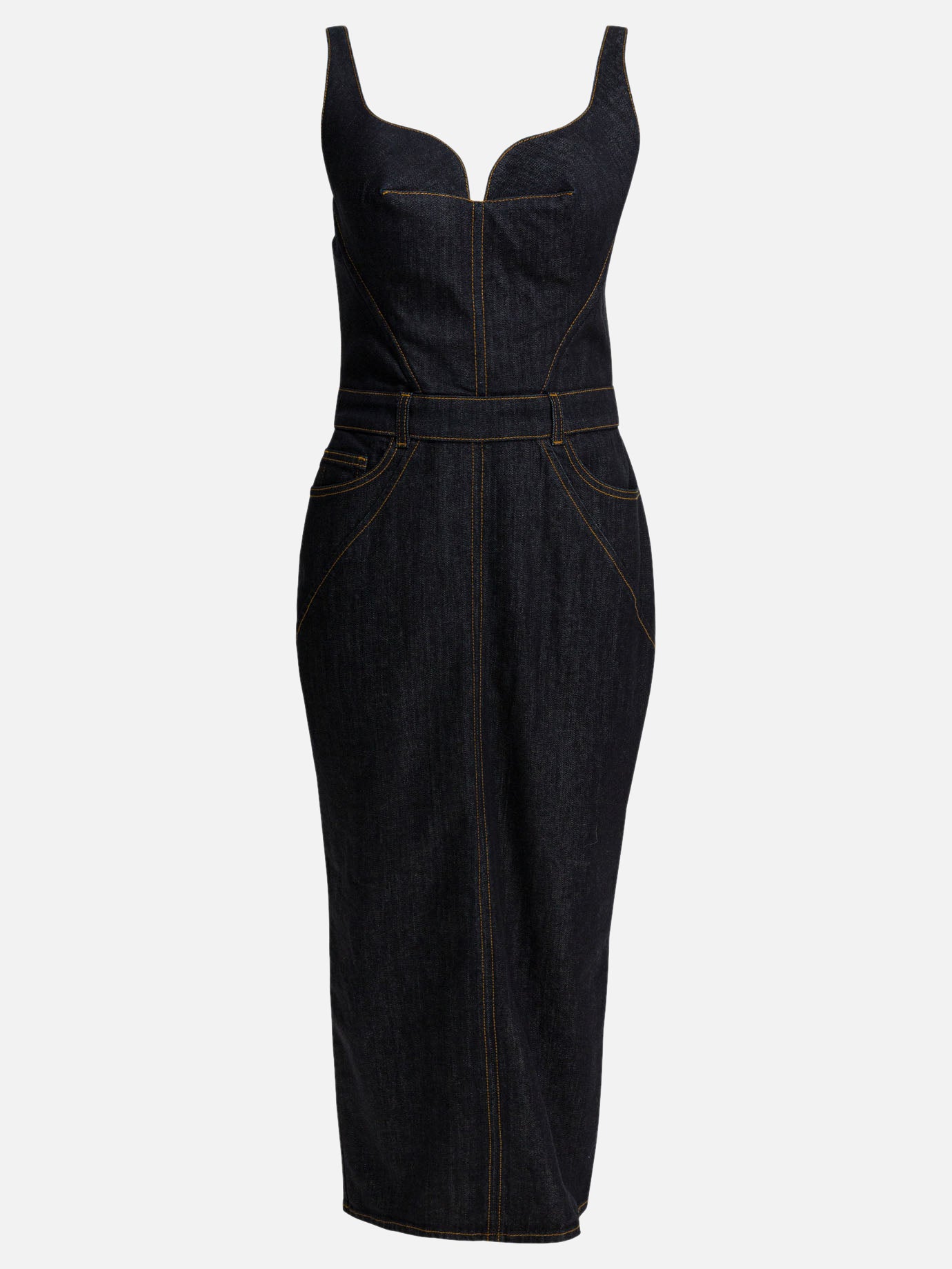 Givenchy Sheath dress in raw denim Blue - Women