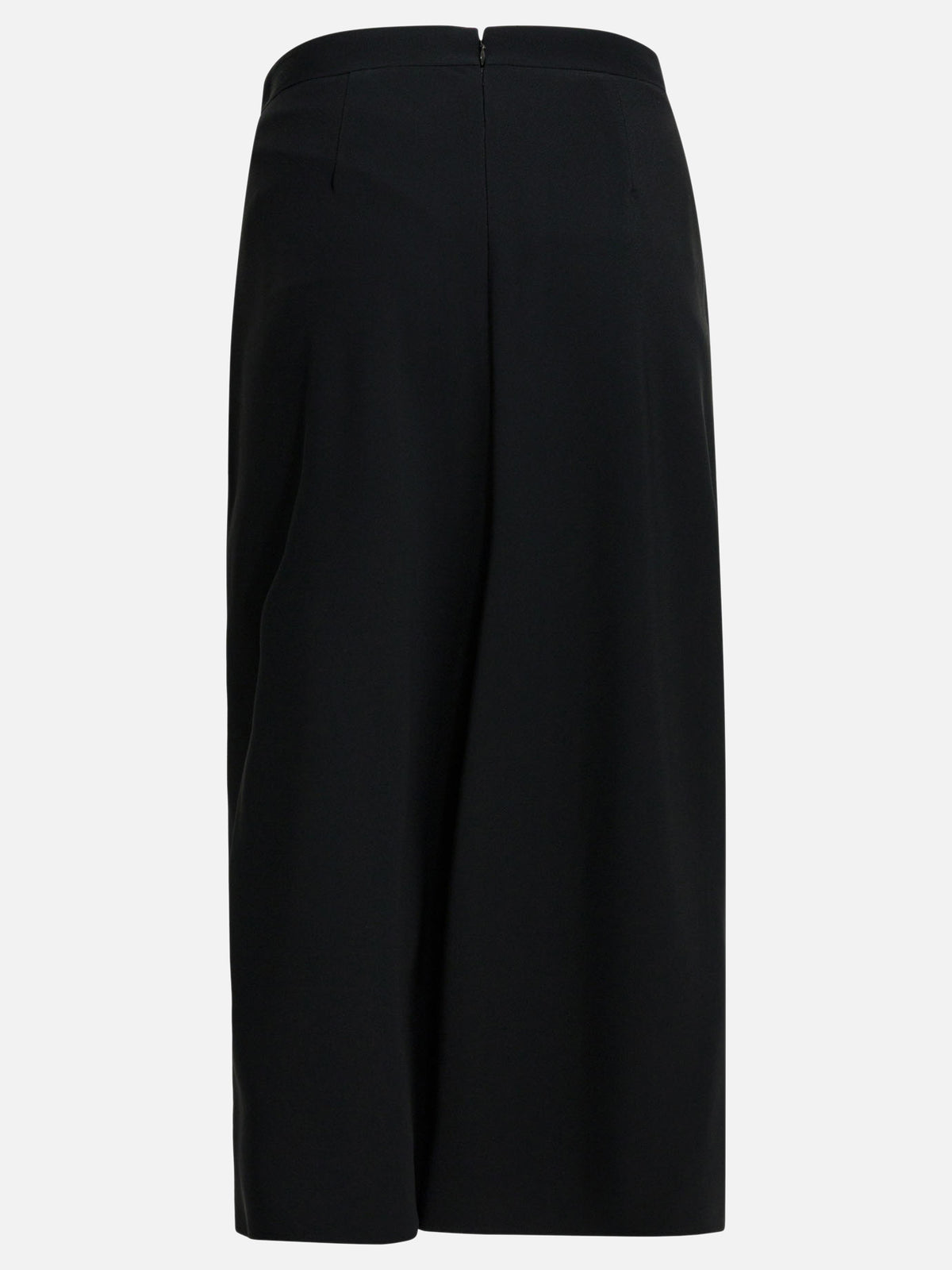 Givenchy Draped crepe cady midi skirt Black - VIETTI