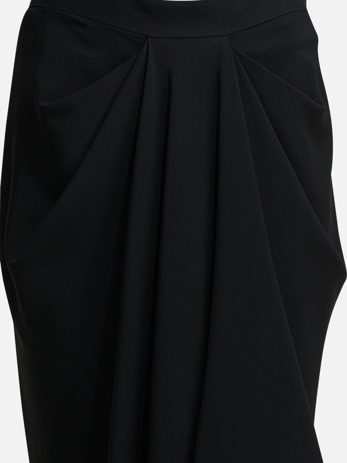 Givenchy Draped crepe cady midi skirt Black - VIETTI