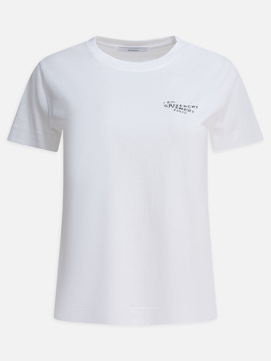 T-shirt girocollo Logo  Bianco - Givenchy Donna | PLP | VIETTI Online Store 
