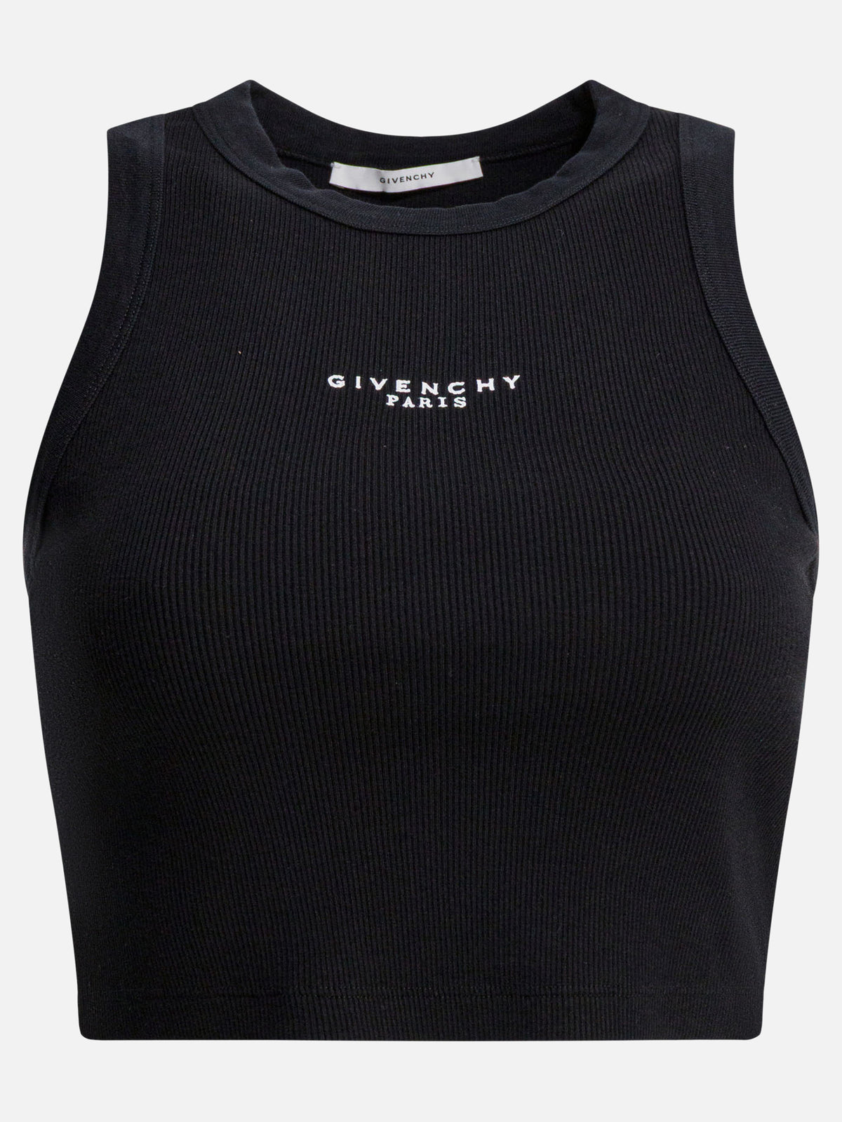 Givenchy Cropped tank top with logo Black