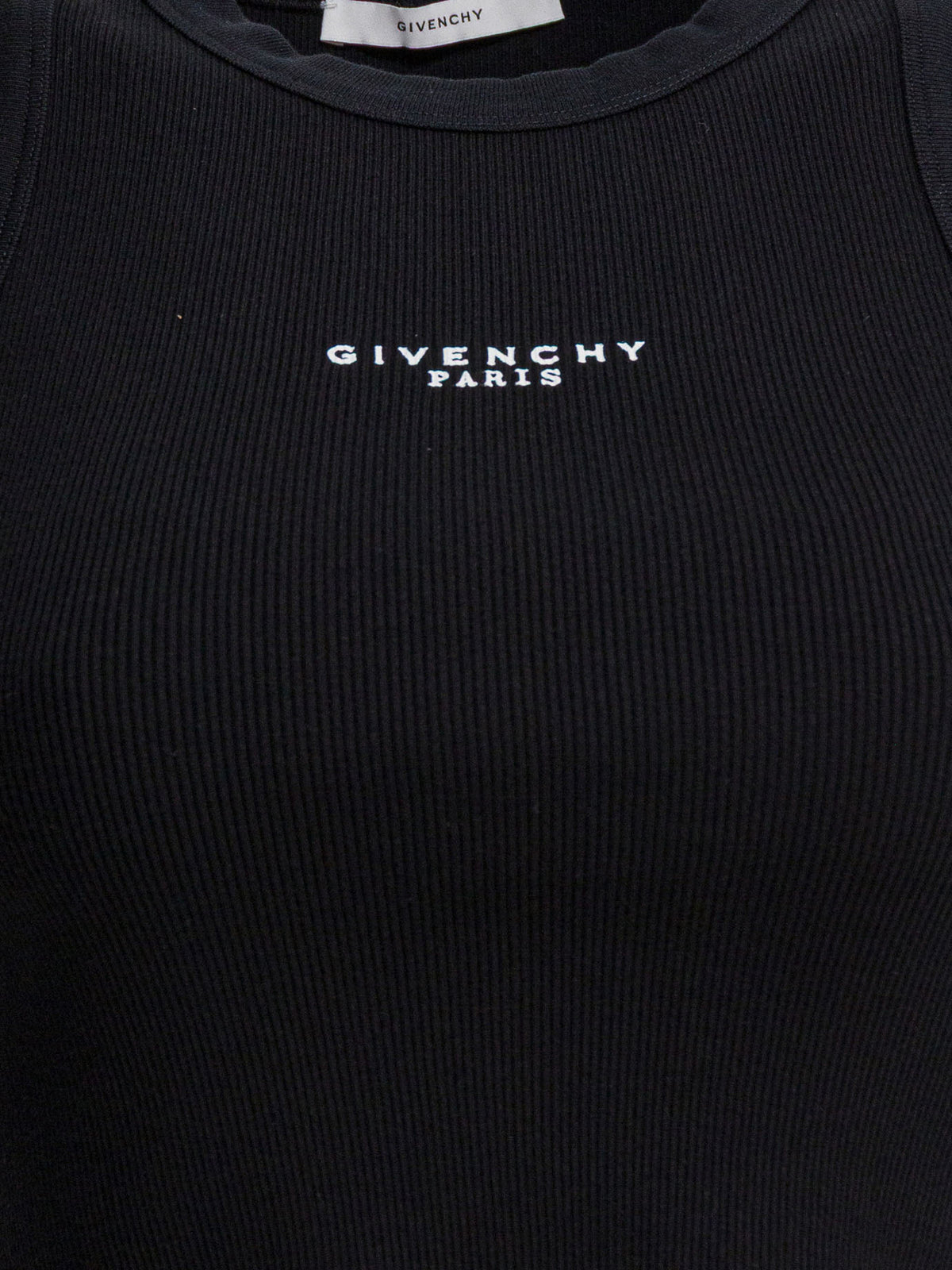 Givenchy Cropped tank top with logo Black - VIETTI