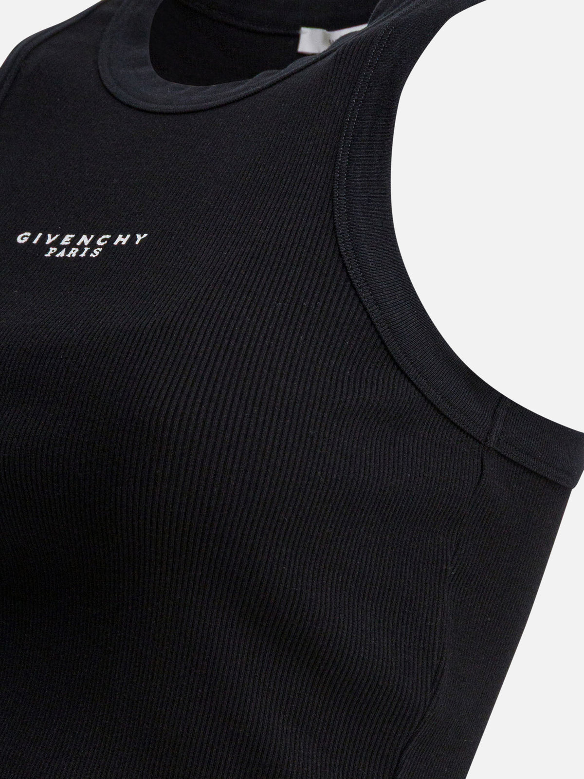 Givenchy Cropped tank top with logo Black