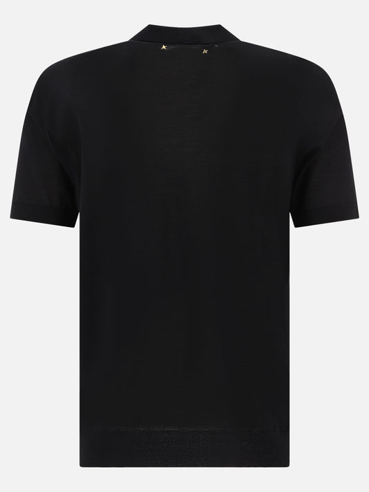 Polo con bottoni Solid colour  Nero - Golden Goose Uomo | PDP | VIETTI Online Store | 2
