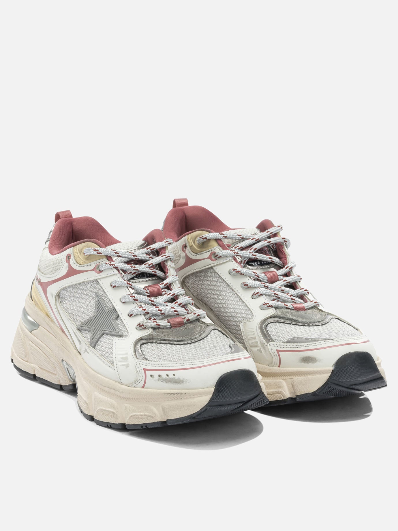 Sneaker basse 48% cow leather 34% polyester 14% polyurethane 2% viscose 2% metal - 100% rubber  Argento - Golden Goose Donna | PDP | VIETTI Online Store | Zoom-Modal_2
