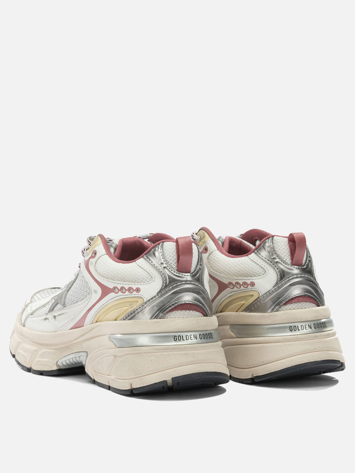 Sneaker basse 48% cow leather 34% polyester 14% polyurethane 2% viscose 2% metal - 100% rubber  Argento - Golden Goose Donna | PDP | VIETTI Online Store | Zoom-Modal_4
