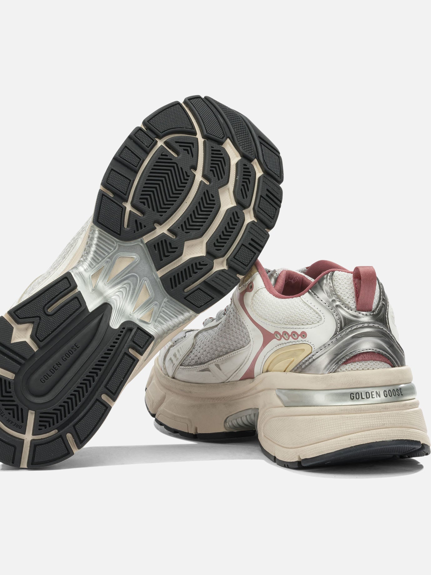 Sneaker basse 48% cow leather 34% polyester 14% polyurethane 2% viscose 2% metal - 100% rubber  Argento - Golden Goose Donna | PDP | VIETTI Online Store | Zoom-Modal_5
