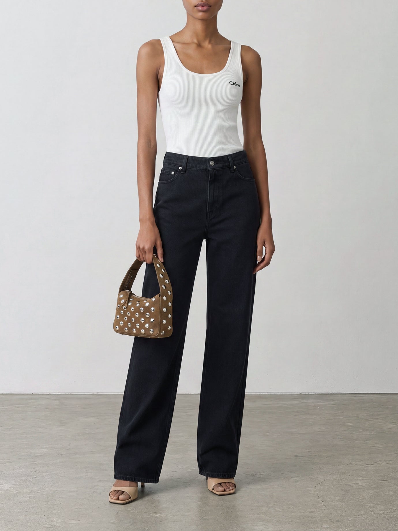 Wide-leg jeans Solid colour  Black - Golden Goose Women | PDP | VIETTI Online Store | thumbnail_2