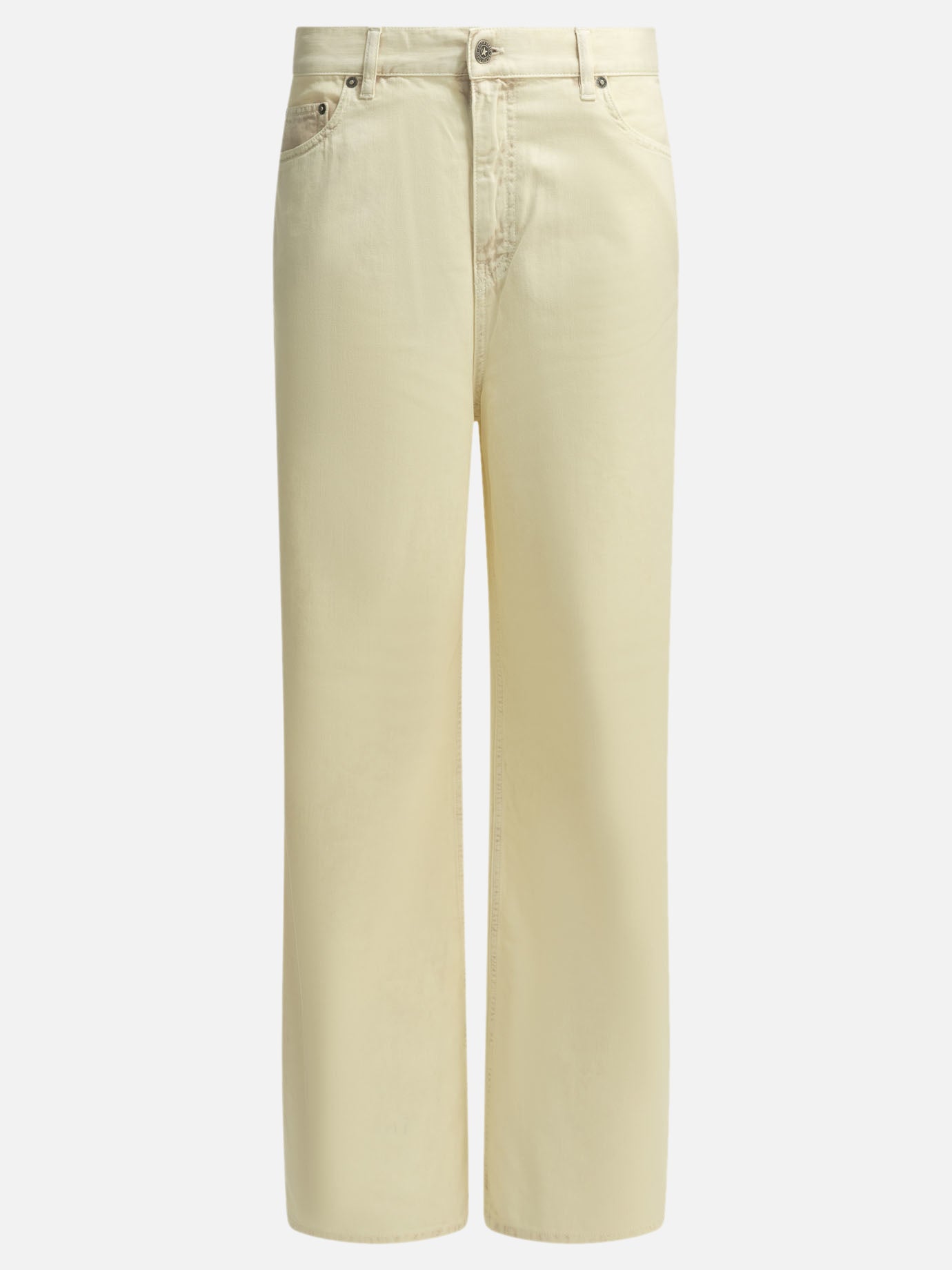 Wide-leg jeans Solid colour  White - Golden Goose Women | PDP | VIETTI Online Store | Zoom-Modal
