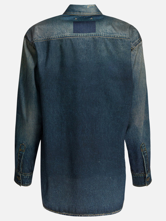Giacche overshirt Solid colour  Blu - Golden Goose Donna | PLP | VIETTI Online Store | 2
