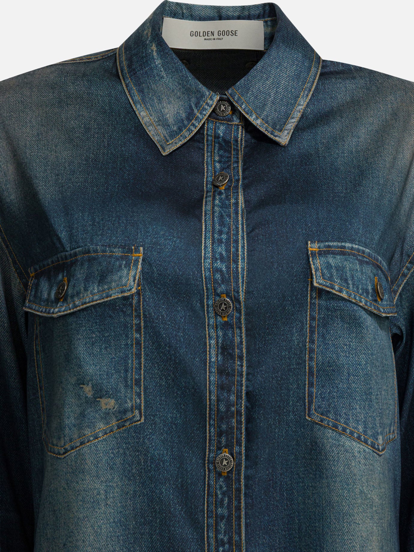 Giacche overshirt Solid colour  Blu - Golden Goose Donna | PDP | VIETTI Online Store | Zoom-Modal_3
