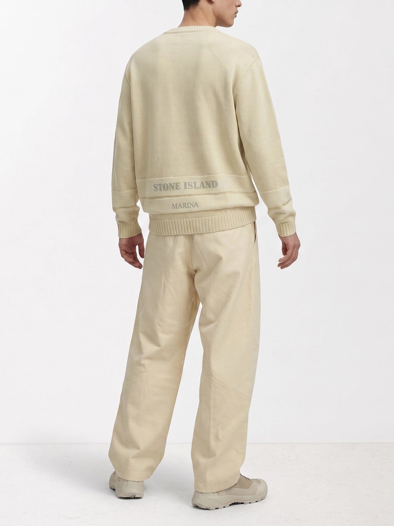 Wide-leg jeans Solid colour  White - Goldwin Men | PDP | VIETTI Online Store | thumbnail_3