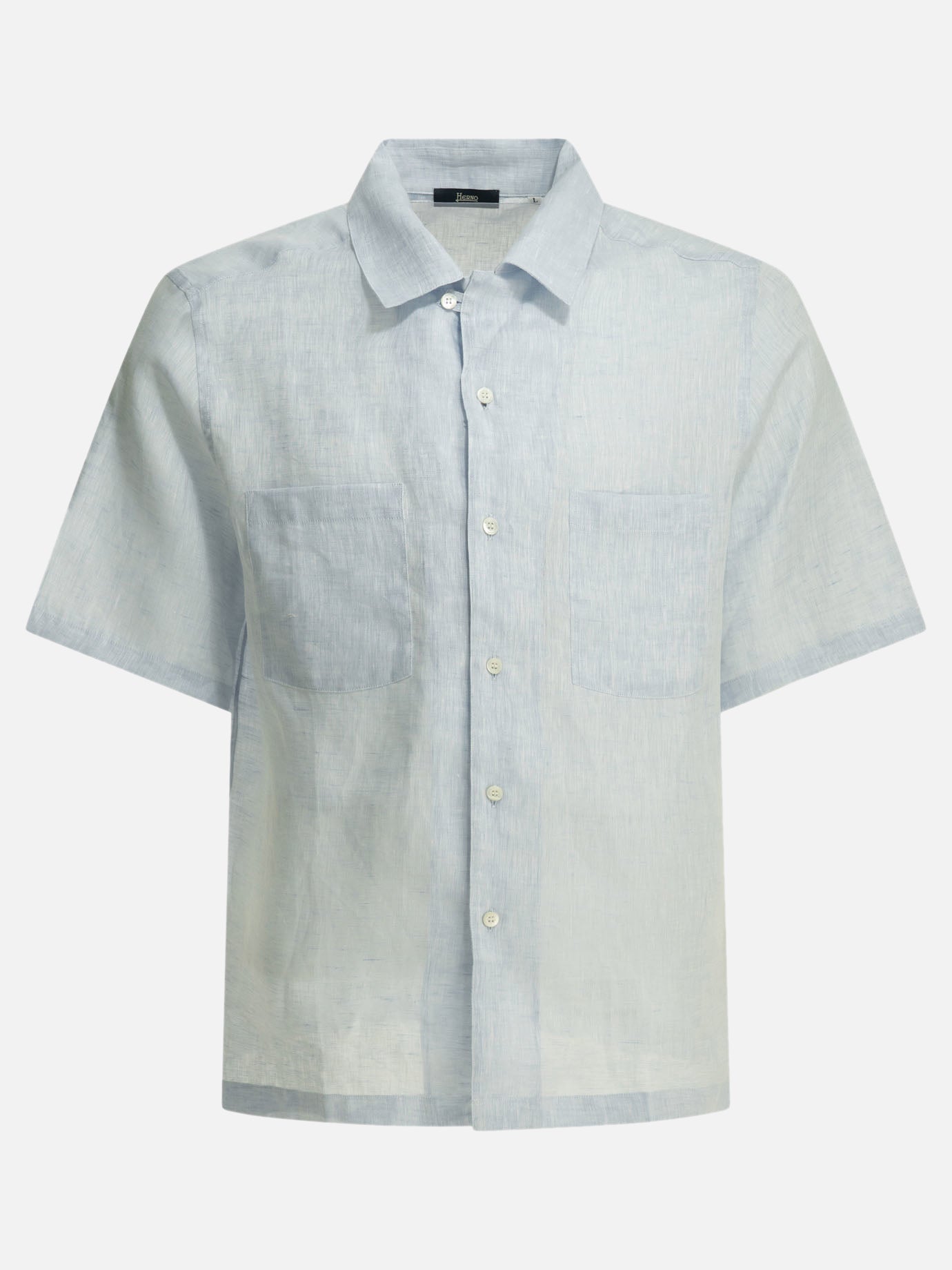 Casual shirts Solid colour  Light blue - Herno Men | PDP | VIETTI Online Store | Zoom-Modal
