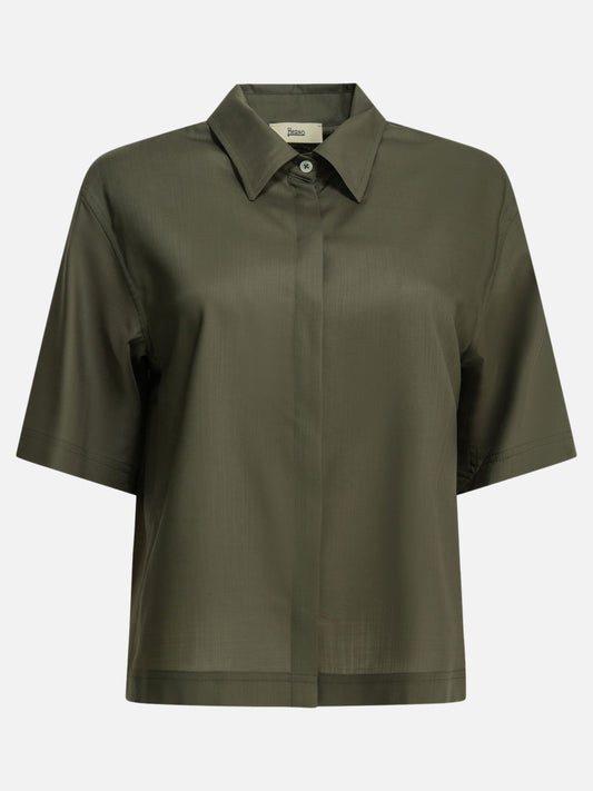 Casual shirts Solid colour  Green - Herno Women | PLP | VIETTI Online Store 
