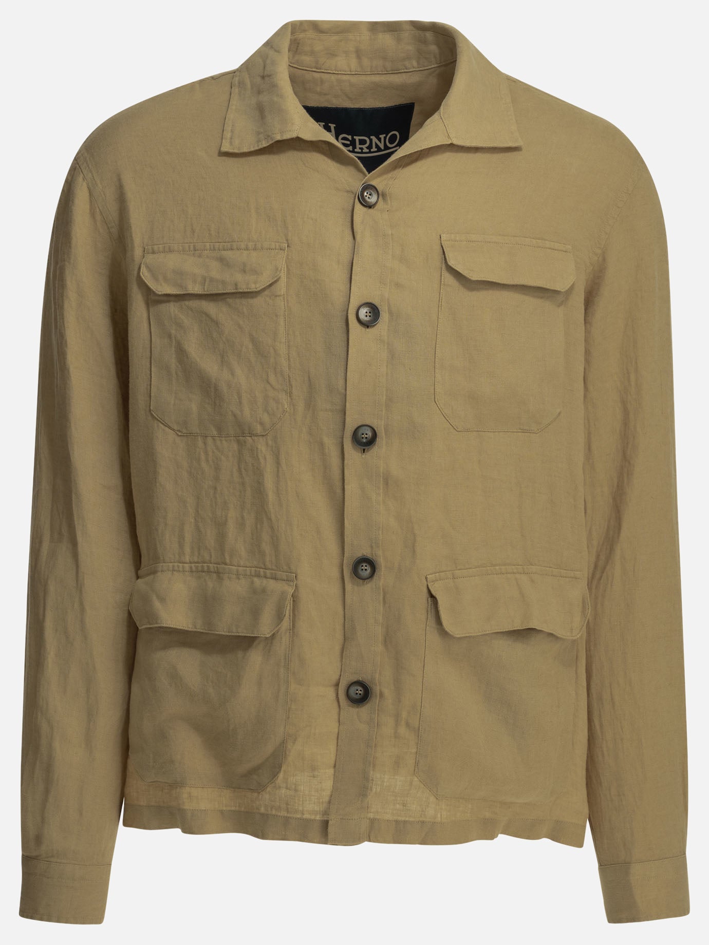 Overshirt jackets Solid colour  Beige - Herno Men | PDP | VIETTI Online Store | Zoom-Modal
