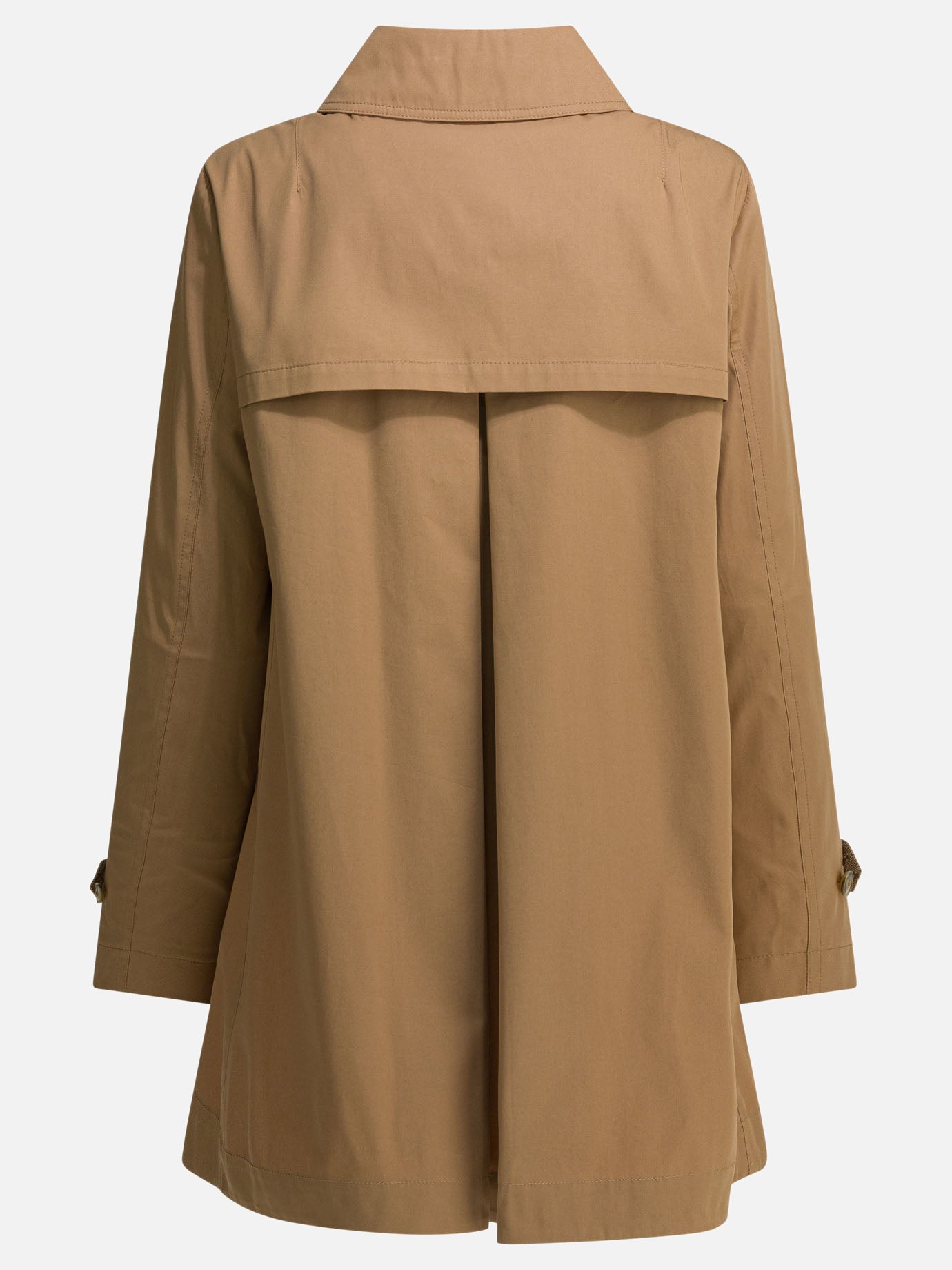Herno Short cotton gabardine trench coat Brown - Women | VIETTI