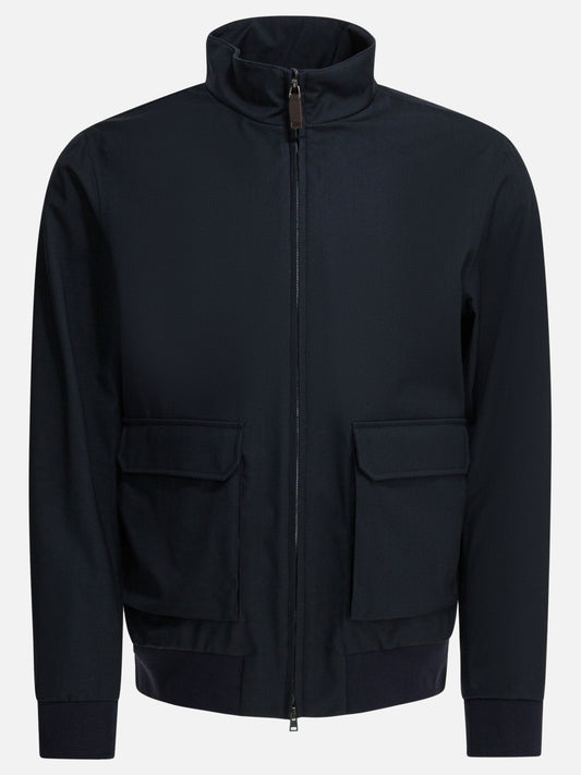 Bomber jackets Solid colour  Blue - Herno Men | PLP | VIETTI Online Store 
