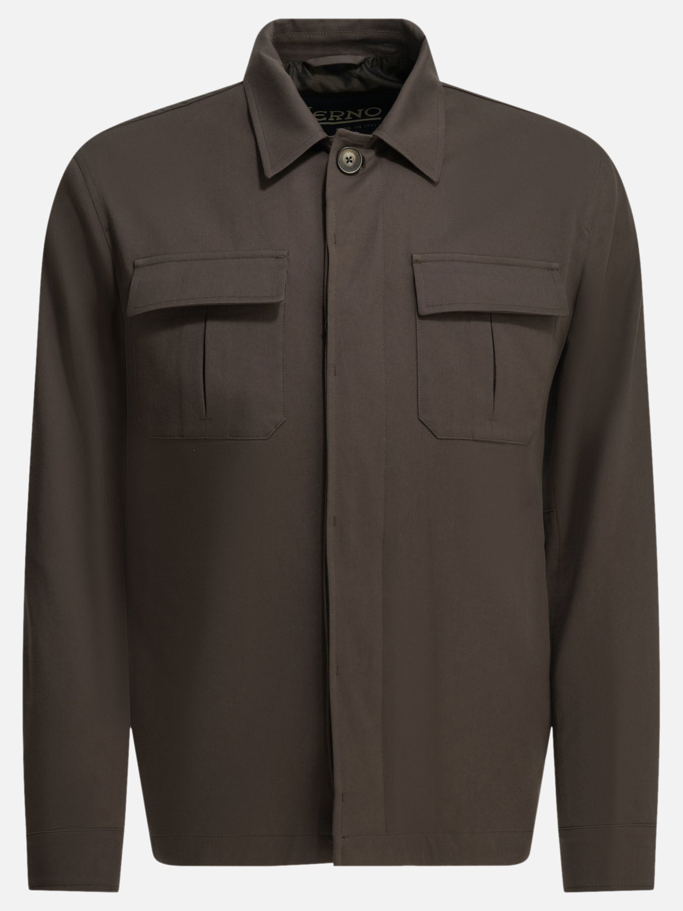 Giacche overshirt Solid colour  Marrone - Herno Uomo | PDP | VIETTI Online Store | Zoom-Modal
