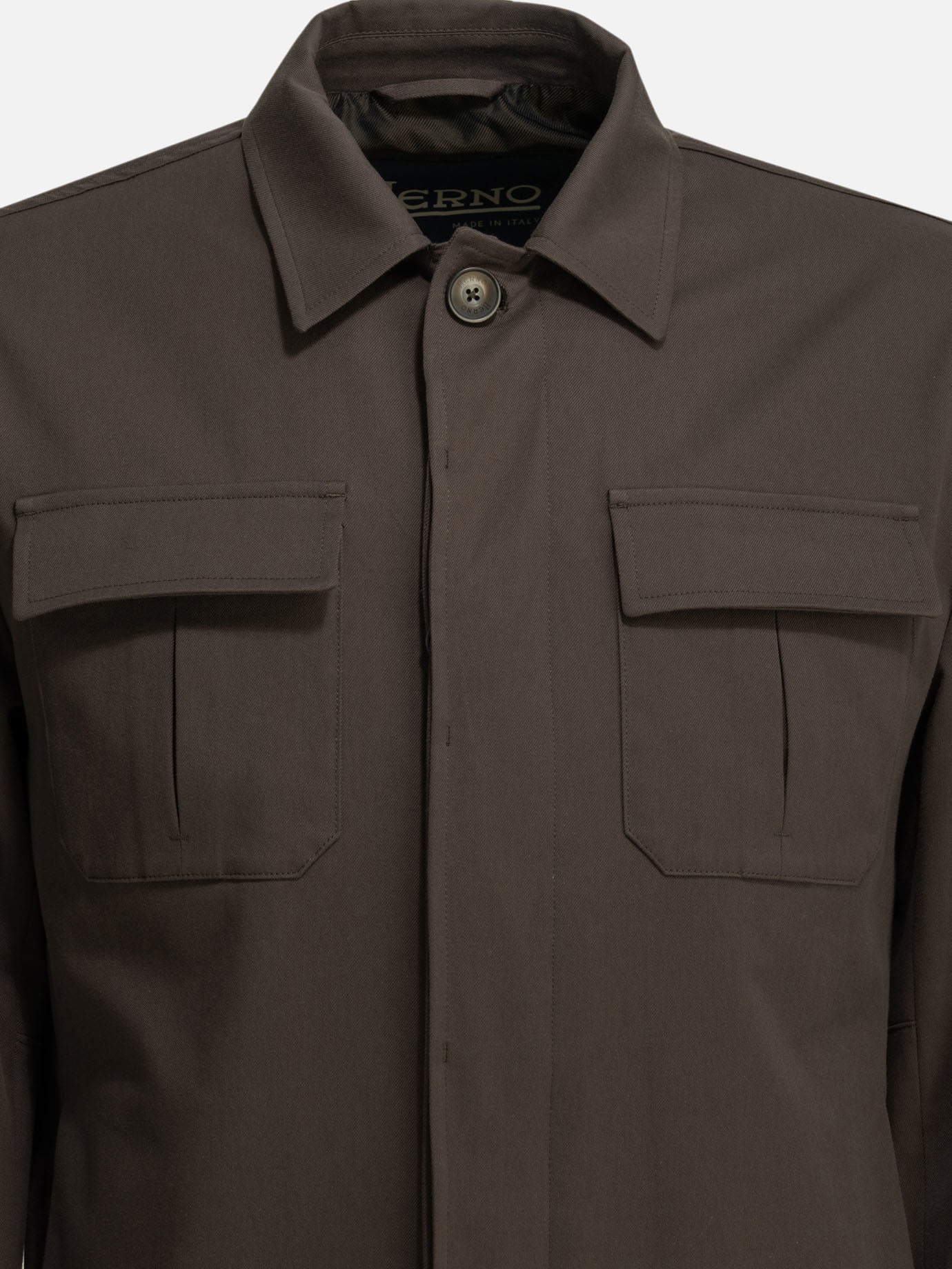 Giacche overshirt Solid colour  Marrone - Herno Uomo | PDP | VIETTI Online Store | thumbnail_3