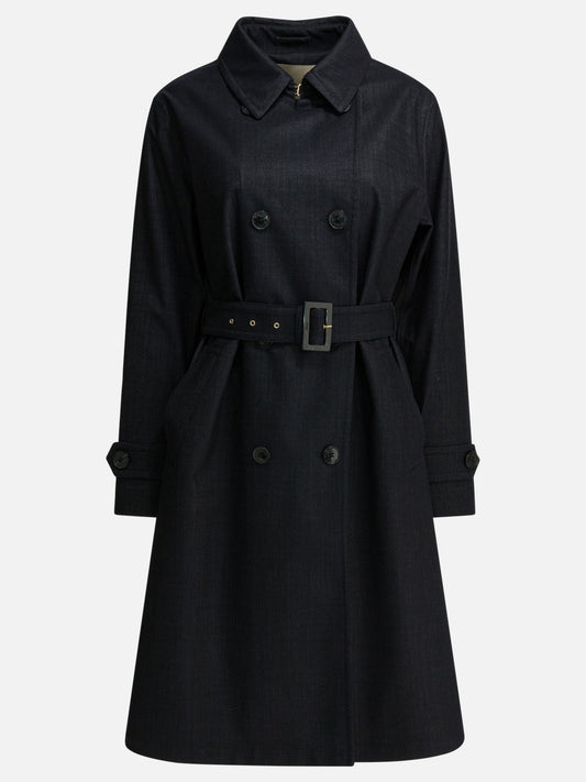 Herno Trench coat with belt Blue

