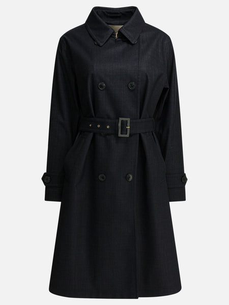 Herno Trench coat with belt Blue - Women | VIETTI Online Store