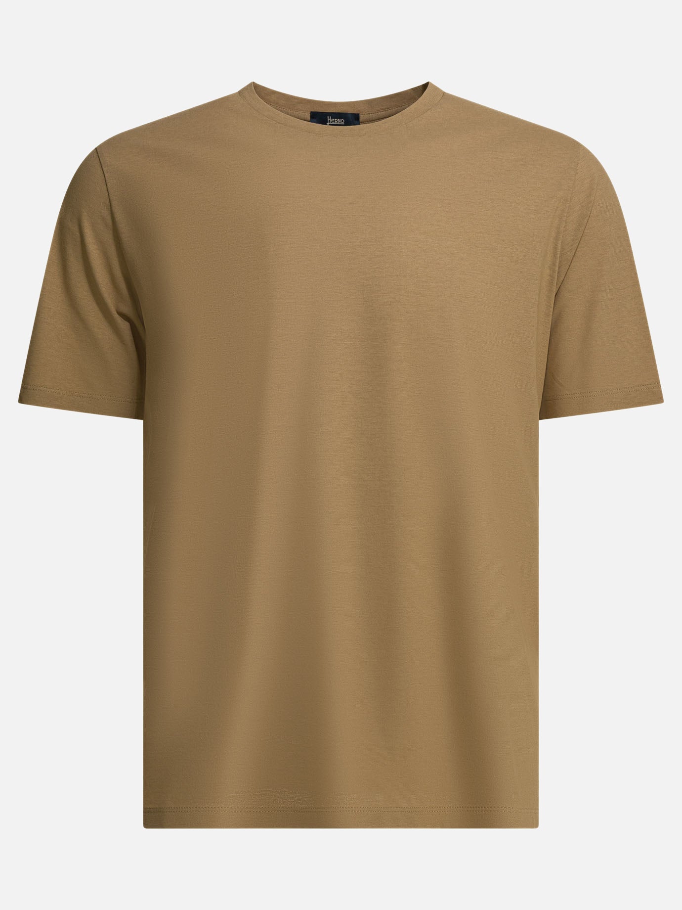 T-shirt girocollo Solid colour  Marrone - Herno Uomo | PDP | VIETTI Online Store | Zoom-Modal
