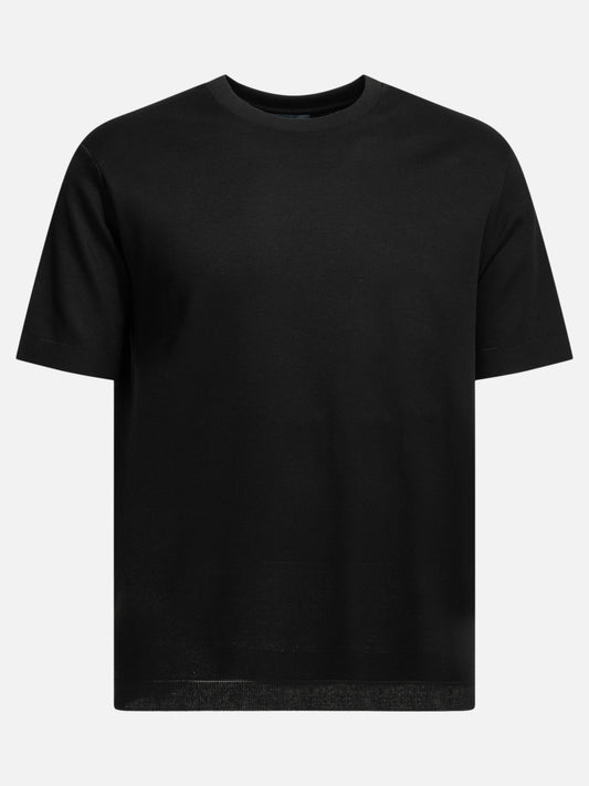 Crewneck t-shirts Solid colour  Black - Herno Men | PLP | VIETTI Online Store 

