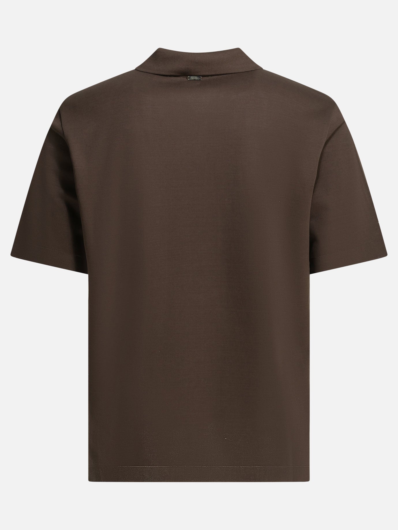 Polo shirts without buttons Solid colour  Brown - Herno Men | PDP | VIETTI Online Store | thumbnail_2