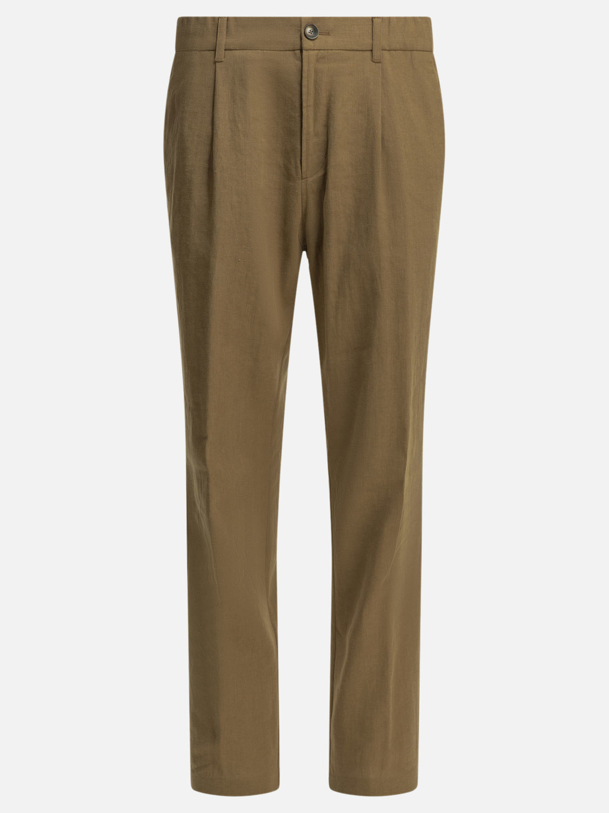 Herno Casual linen pants Brown