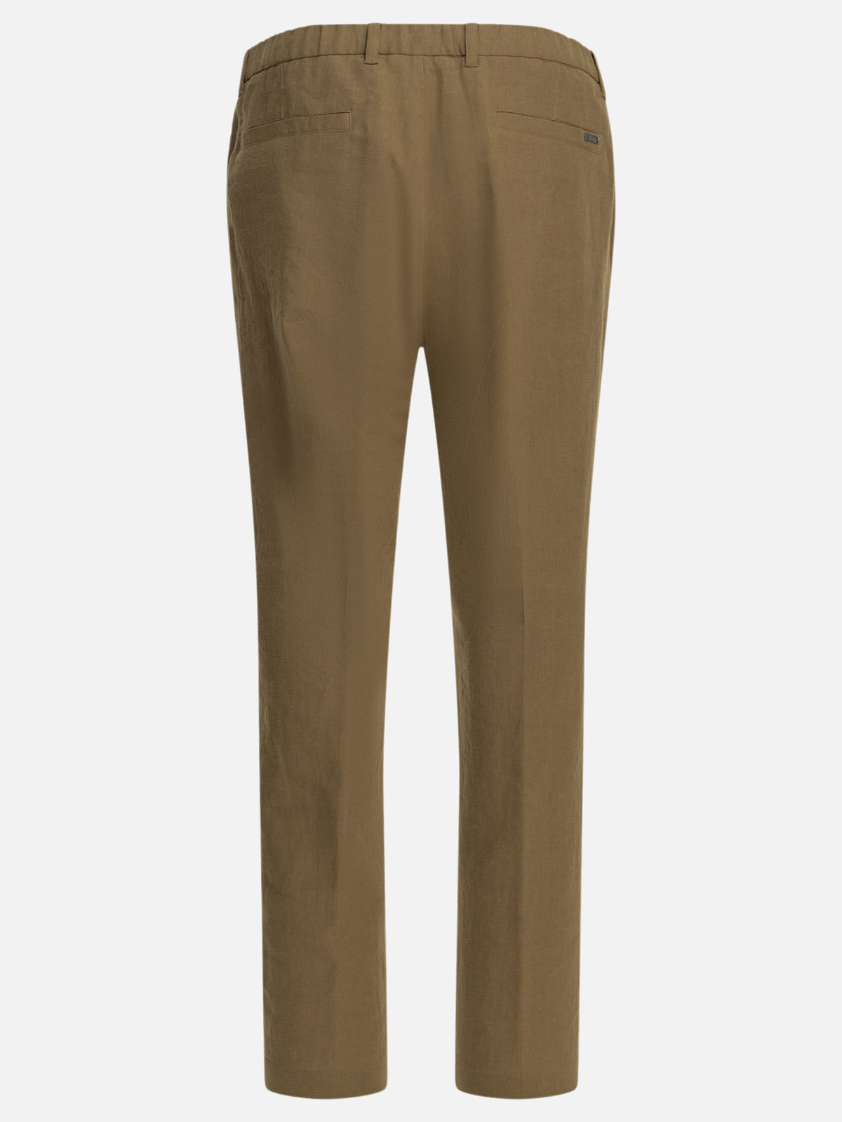 Herno Casual linen pants Brown