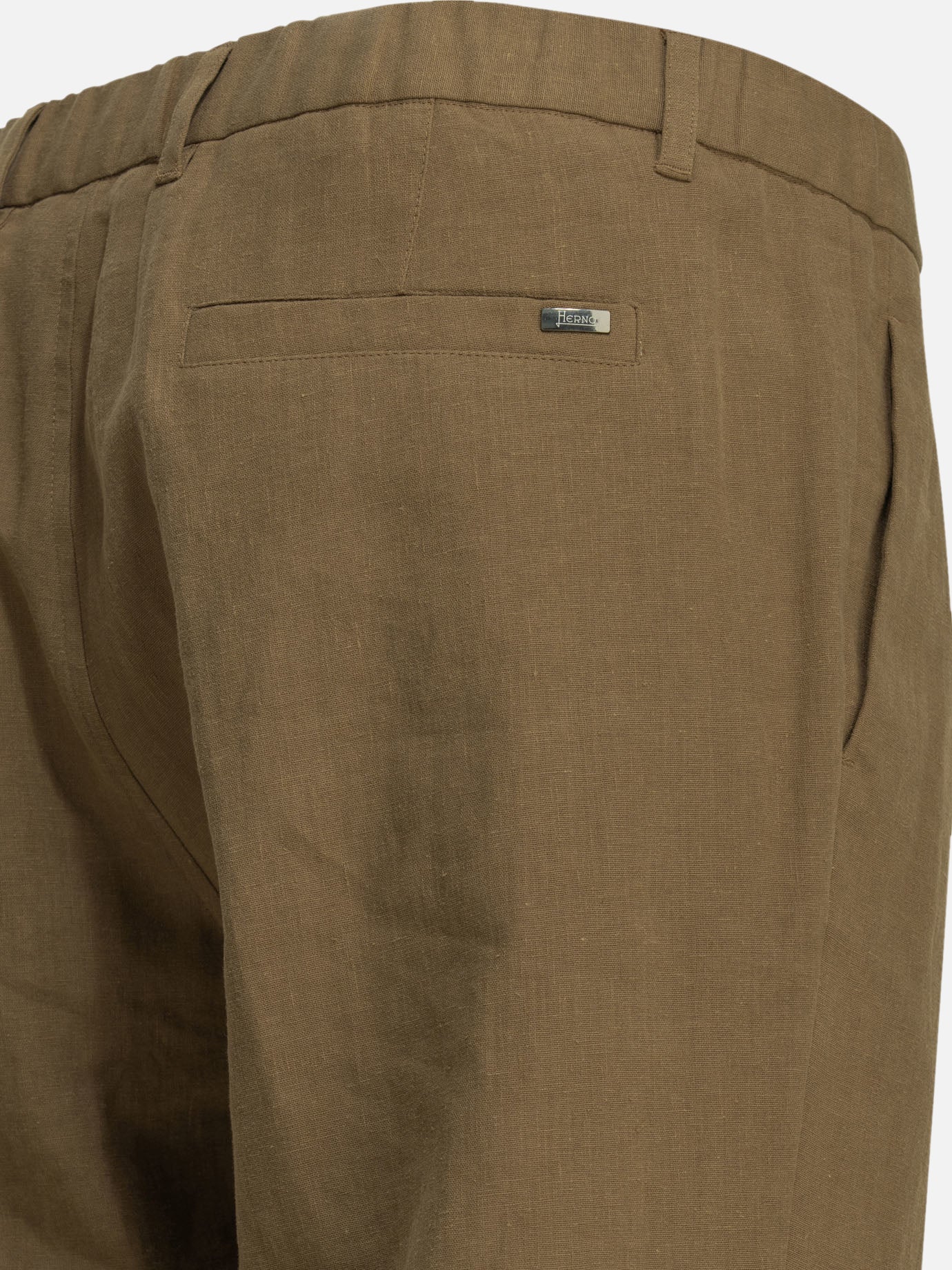 Leisure trousers Solid colour  Brown - Herno Men | PDP | VIETTI Online Store | thumbnail_4