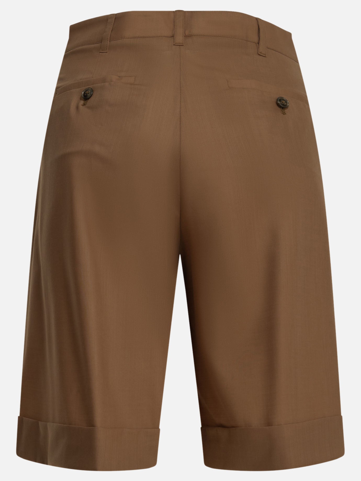 Formal shorts Solid colour  Brown - Herno Women | PDP | VIETTI Online Store | thumbnail_2