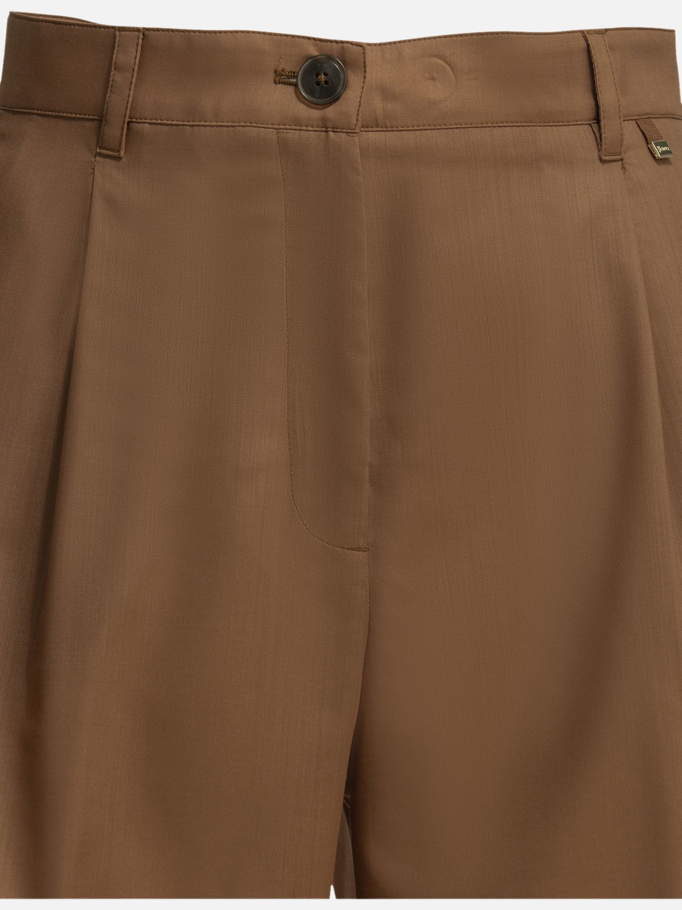 Formal shorts Solid colour  Brown - Herno Women | PDP | VIETTI Online Store | thumbnail_3