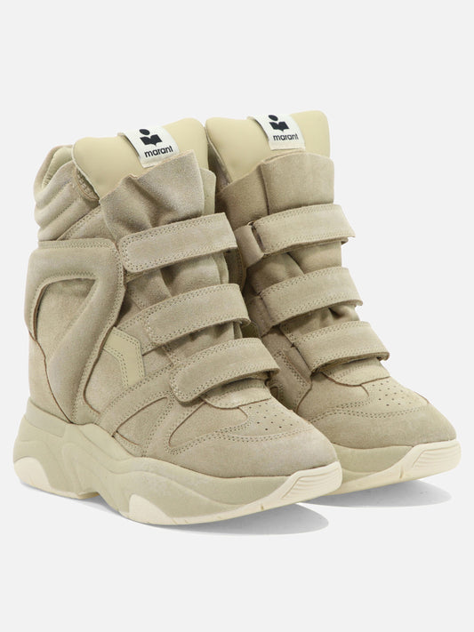 High top sneakers 100% calf leather - 100% rubber  Beige - Isabel Marant Women | VIETTI Online Store | 2
