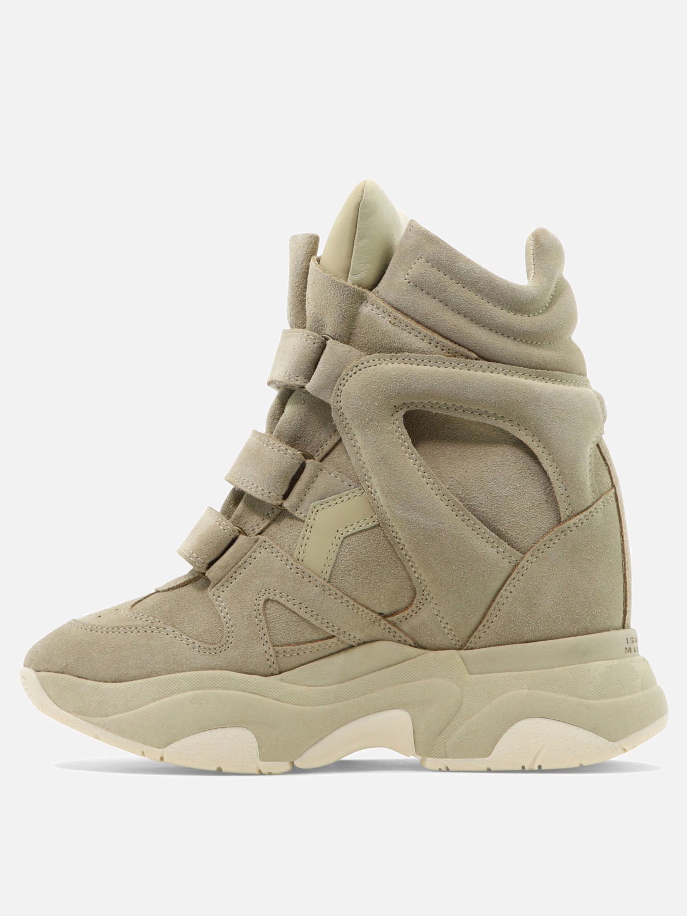 High top sneakers 100% calf leather - 100% rubber  Beige - Isabel Marant Women | PDP | VIETTI Online Store | thumbnail_3
