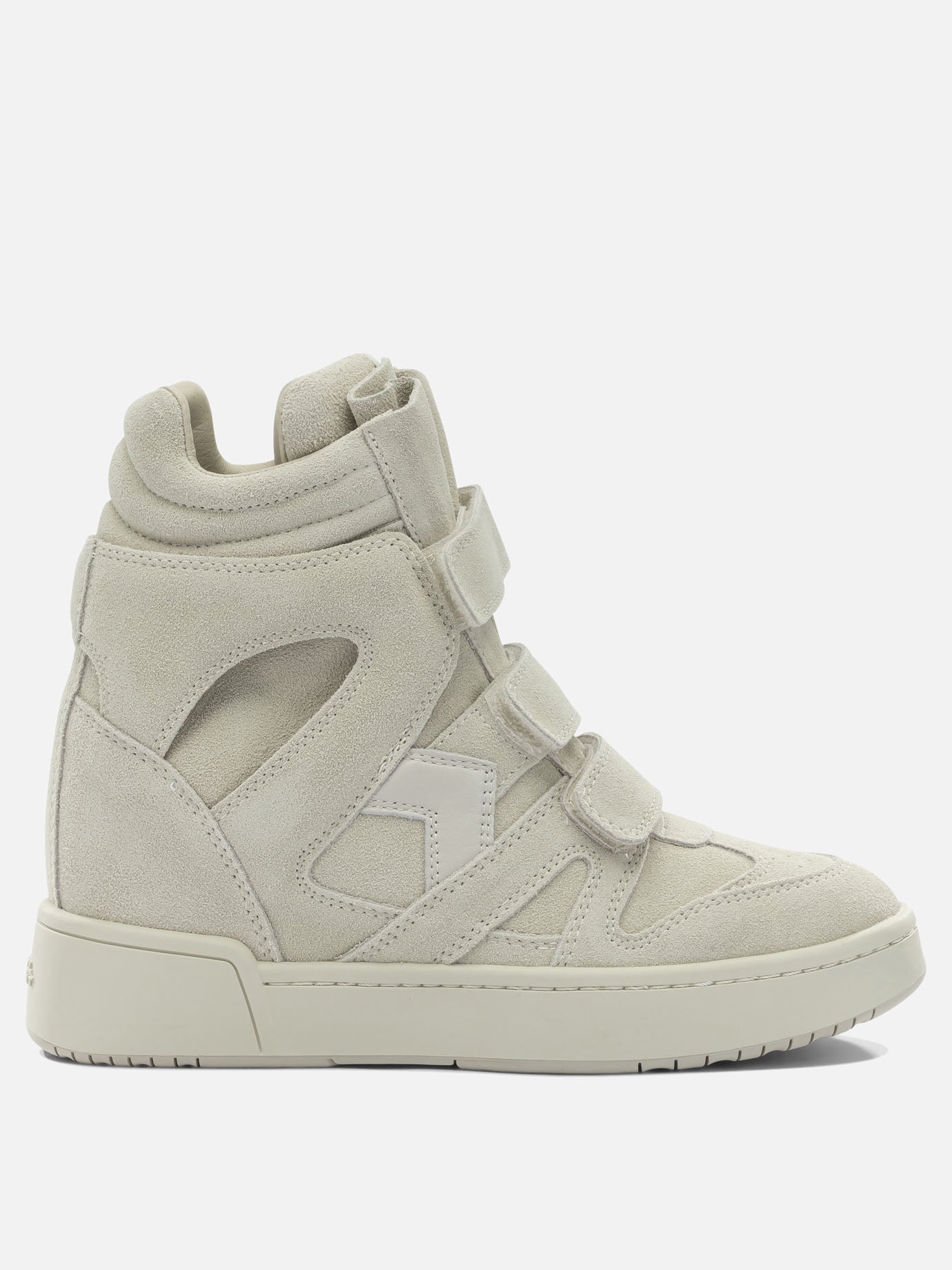 High top sneakers 100% suede leather - 100% rubber  Beige - Isabel Marant Women | PDP | VIETTI Online Store | thumbnail