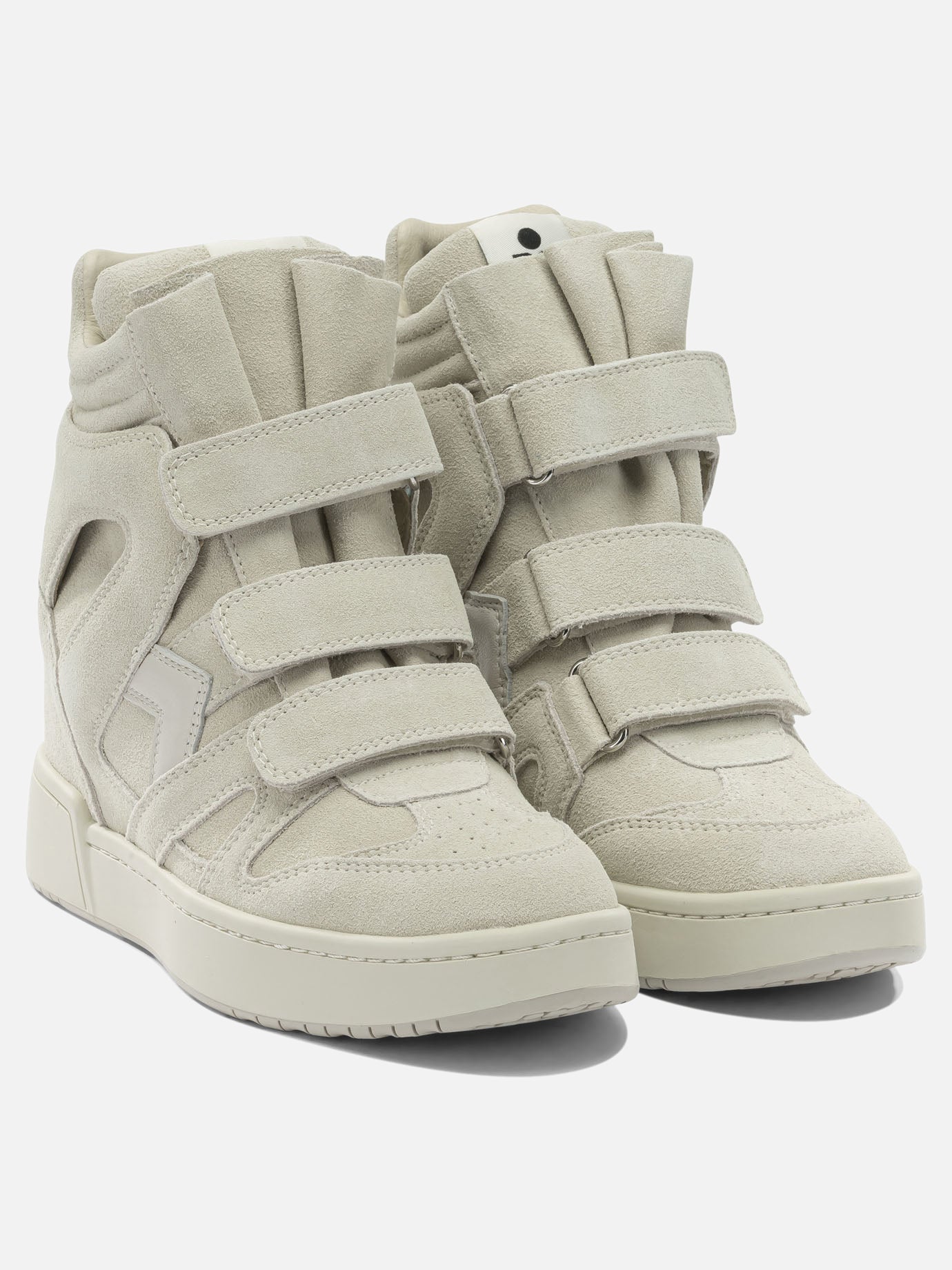High top sneakers 100% suede leather - 100% rubber  Beige - Isabel Marant Women | PDP | VIETTI Online Store | thumbnail_2