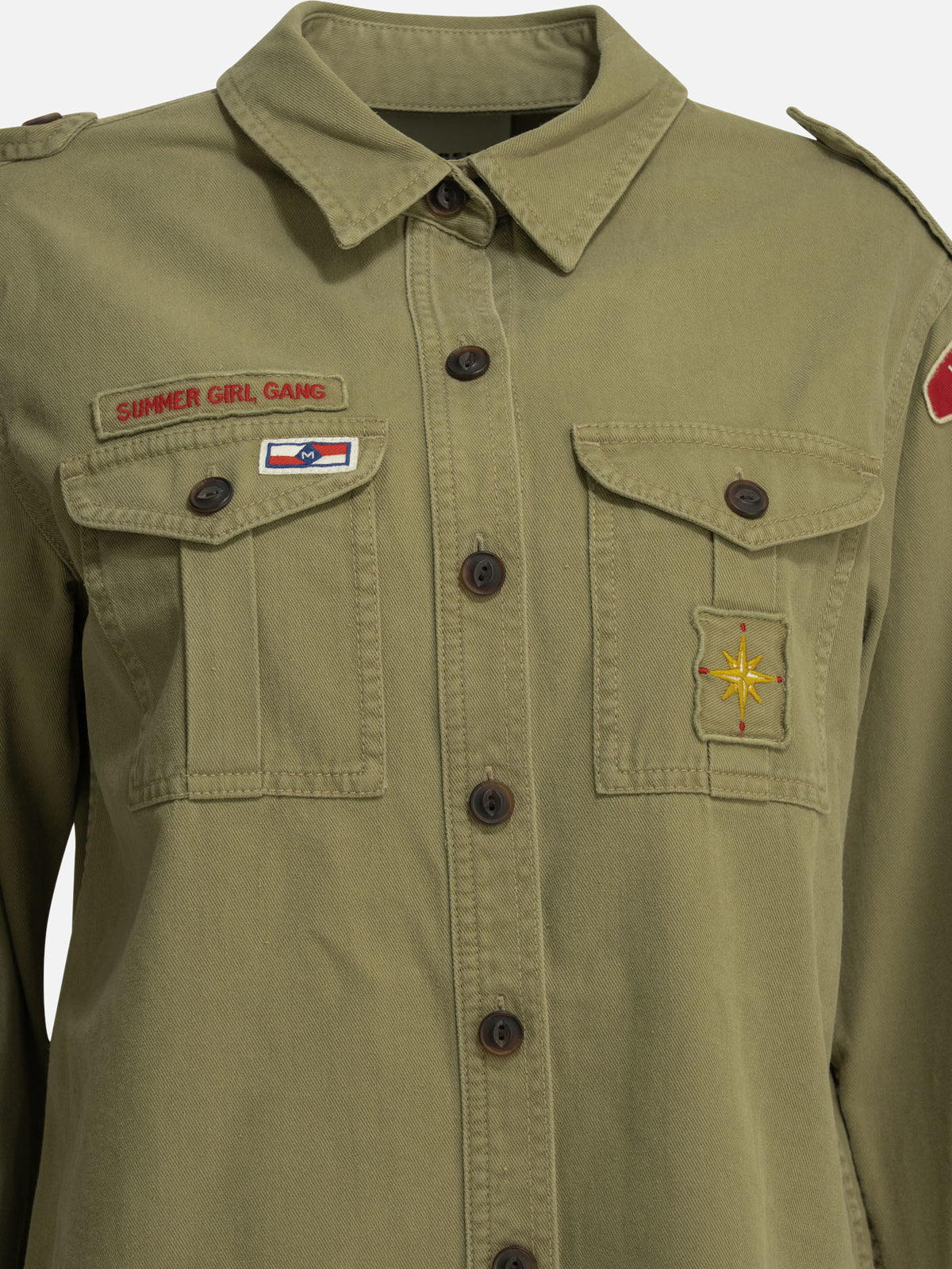 Isabel Marant "Umberta" Overshirt jacket Green